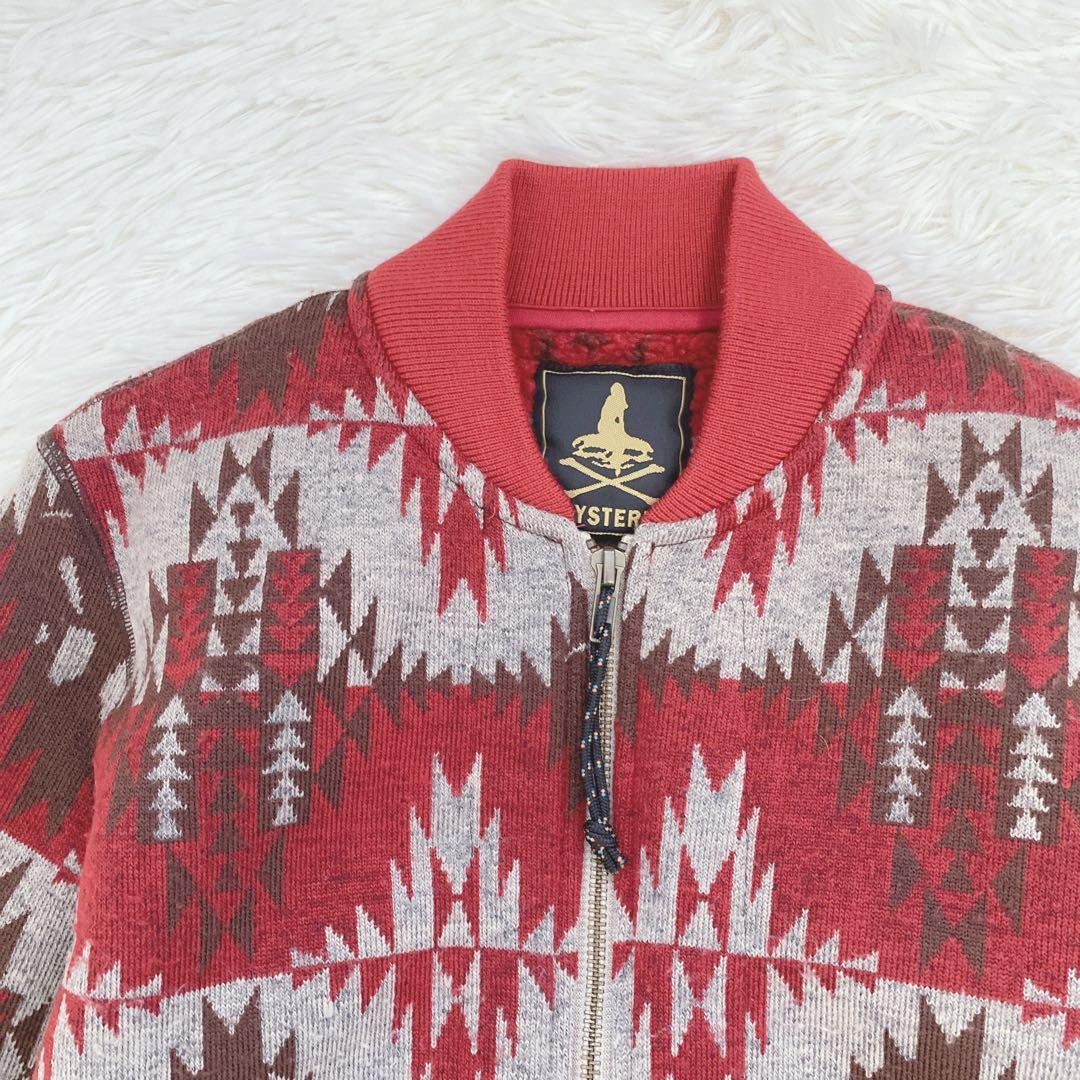 ヒステリックグラマー ネイティブ柄ブルゾン フルジップ ヒスガール 赤 男女兼用