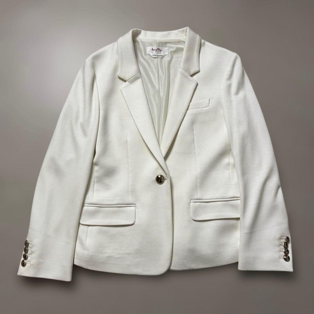 【極美品✨洗える】ケイミー テーラードジャケット 金ボタン ストレッチ