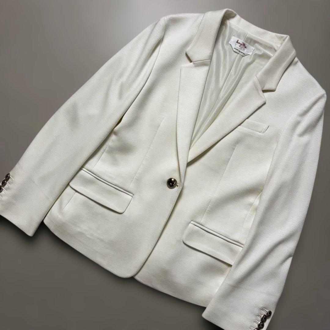 【極美品✨洗える】ケイミー テーラードジャケット 金ボタン ストレッチ
