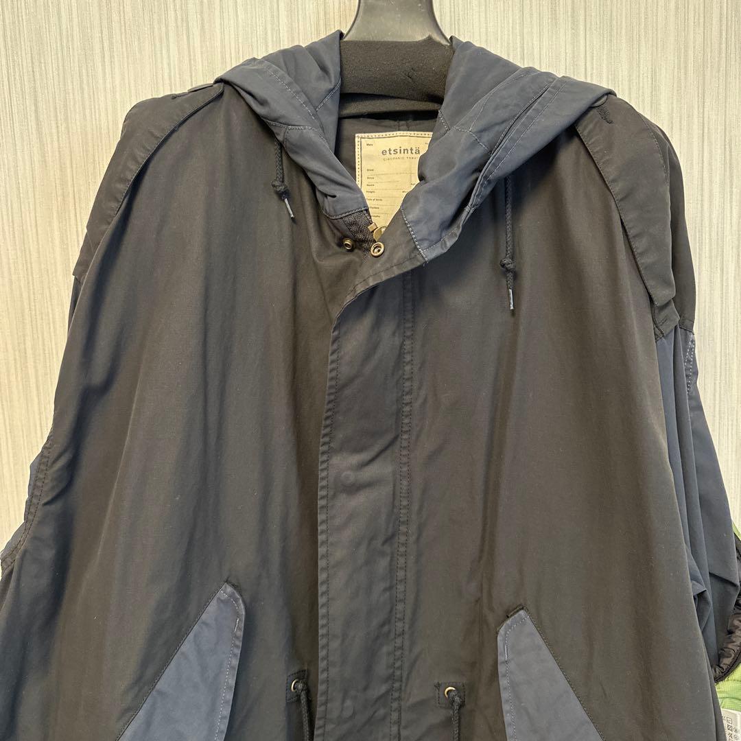 etsinta モッズコート 黒 ベスト付