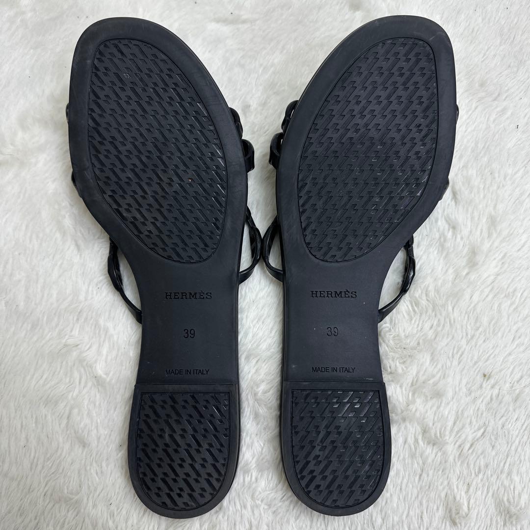 HERMES エルメス シェーヌダンクル リヴァージュ フラットサンダル 39