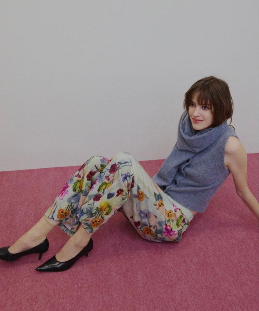 Ameri vintage フラワー柄パンツ