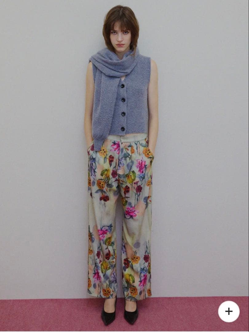 Ameri vintage フラワー柄パンツ