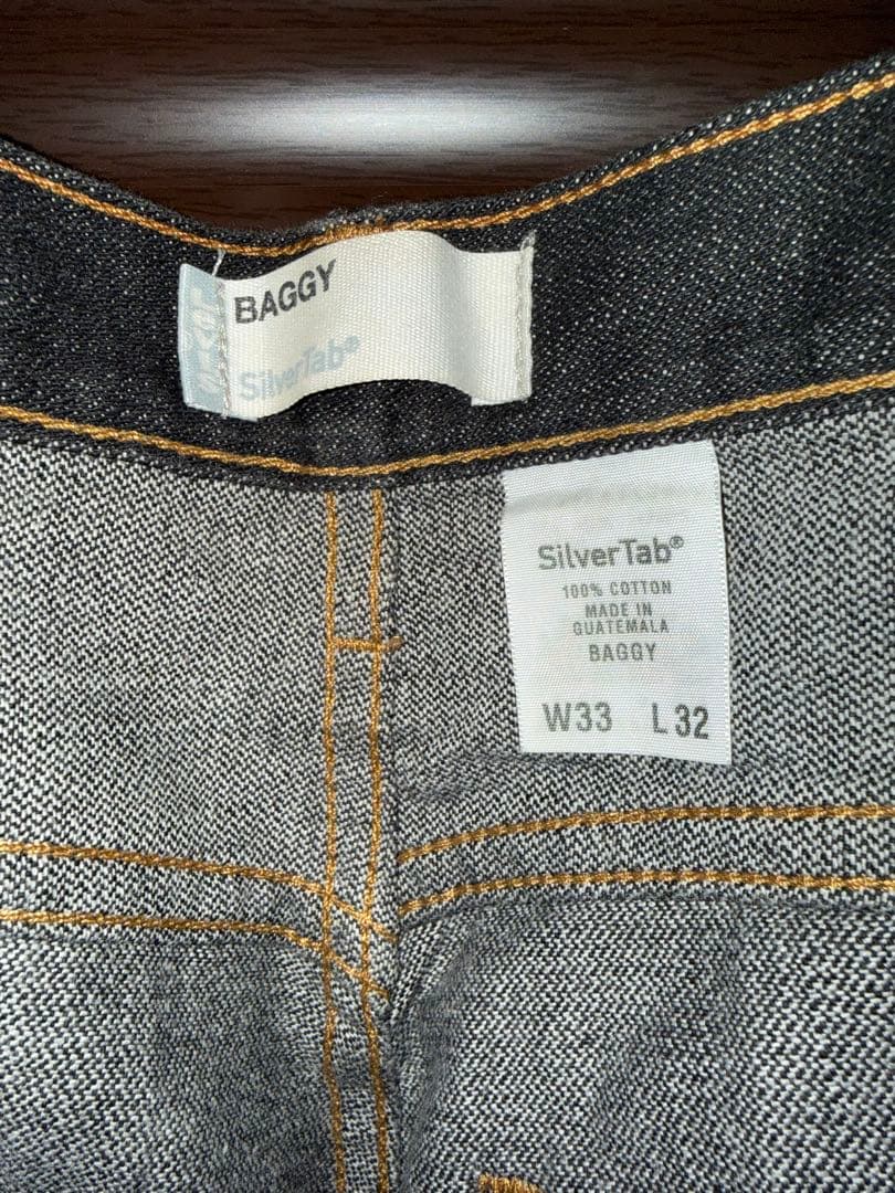 Levis SilverTab ブラックデニム バギーW33 L32 古着