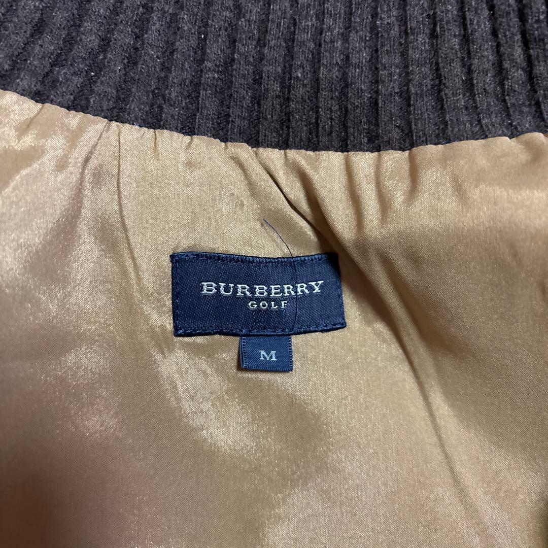 新品バーバリーゴルフ　チェック柄ハイネックニットブルゾン