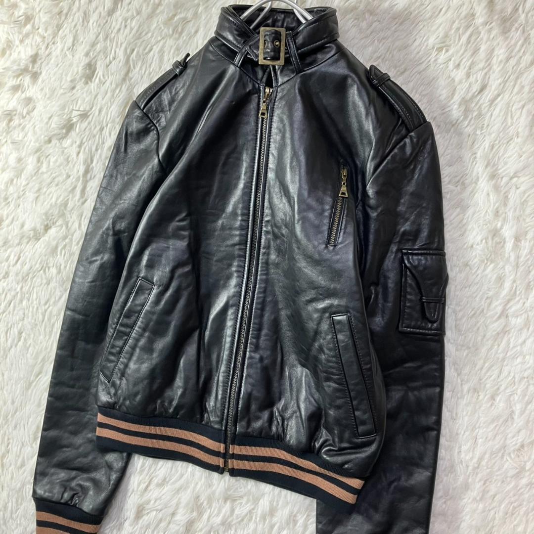 極美品 90s バナナリパブリック レザージャケット ブルゾン XL