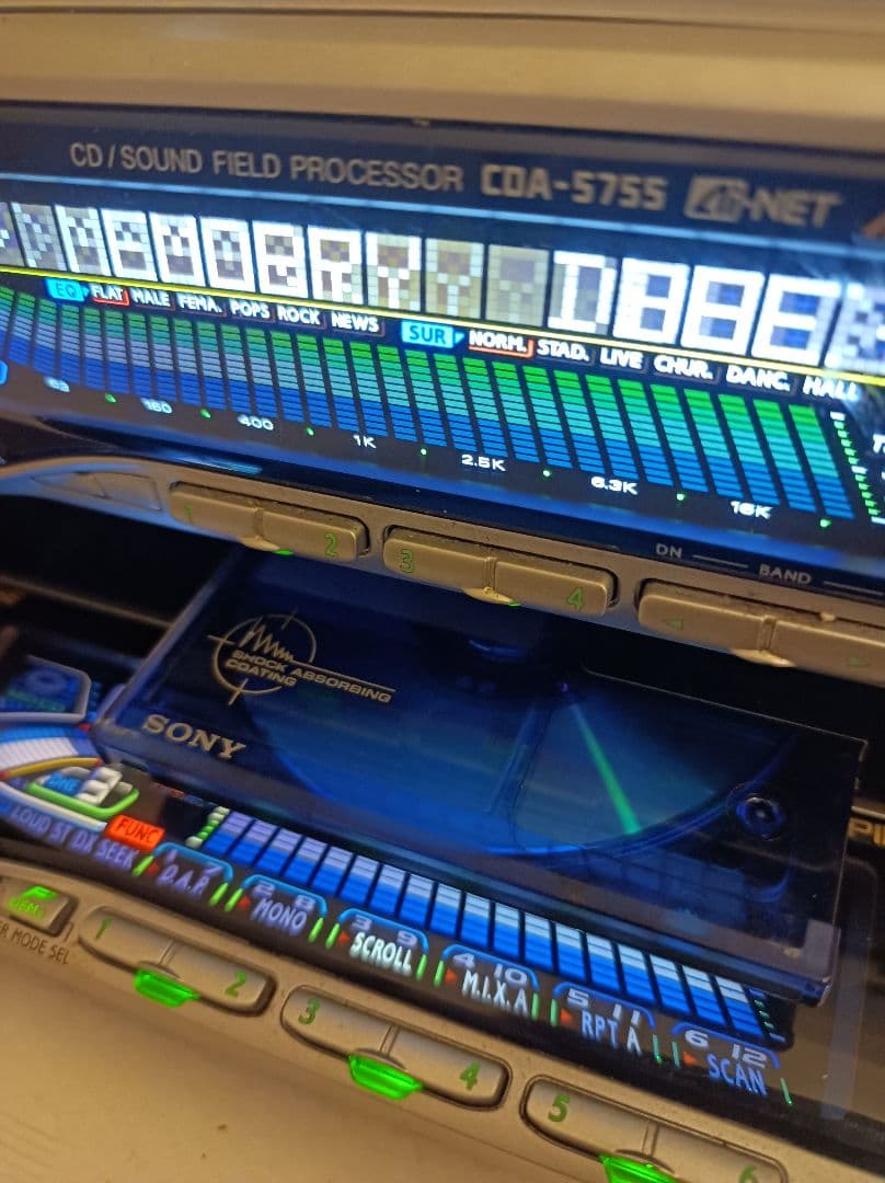 ALPINE ヘッドユニット　当時物　CD/MDデッキ　2DIN ジャンク品