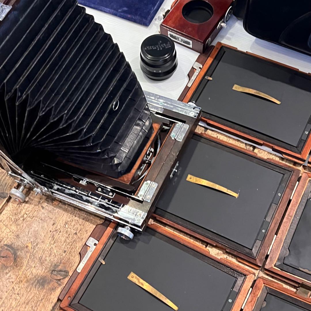 年代物 OKUHARA CAMERA オクハラカメラ 蛇腹 木製 大判