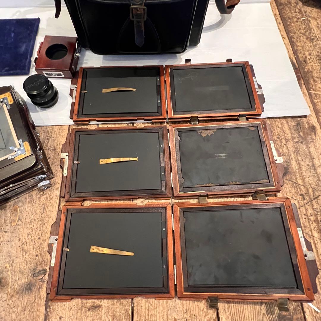 年代物 OKUHARA CAMERA オクハラカメラ 蛇腹 木製 大判