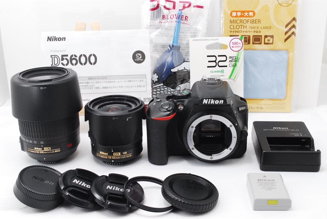 Nikon D5600 ダブルレンズ Wi-Fi搭載　スマホ転送　高画質　軽量