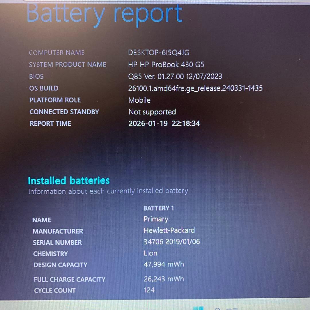 Windowsノート本体 HP ProBook 430 i5 8250U/16GB/256GB Win11