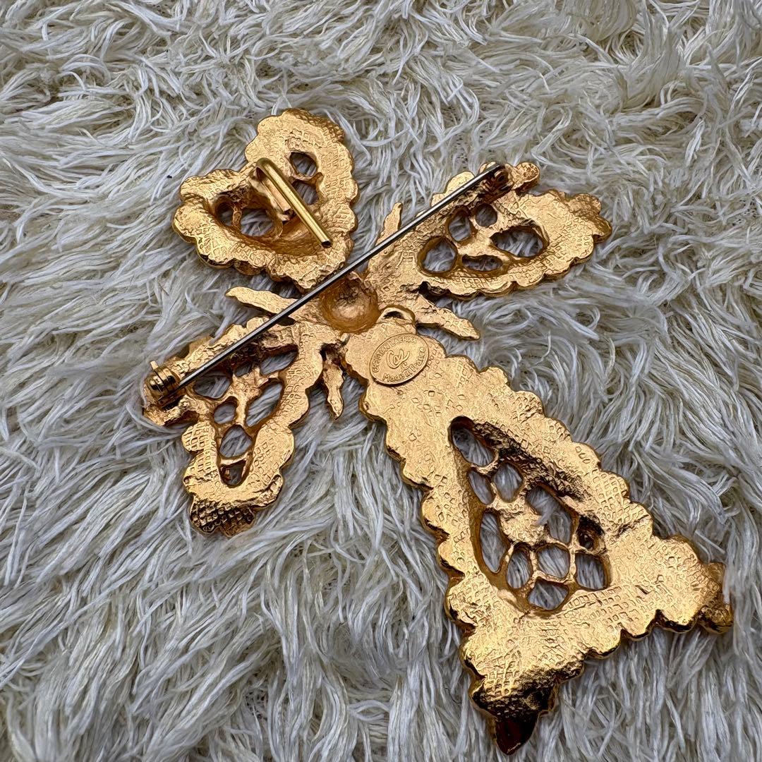 クリスチャンラクロア　クロス　ヴィンデージ　ブローチ