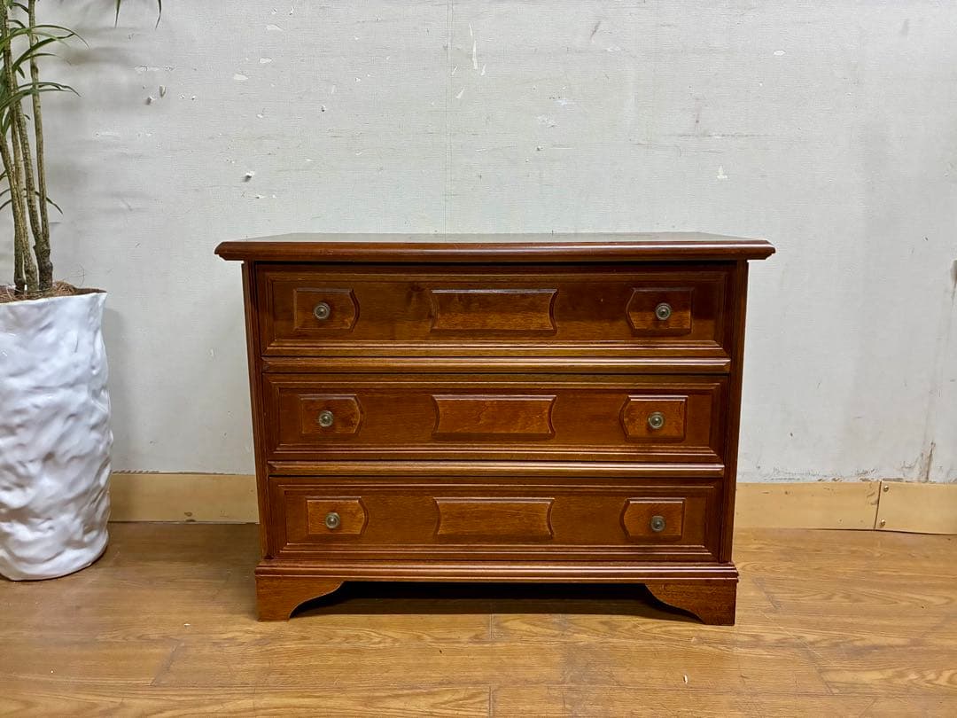 管401☆英国製☆アンティーク☆3段チェスト