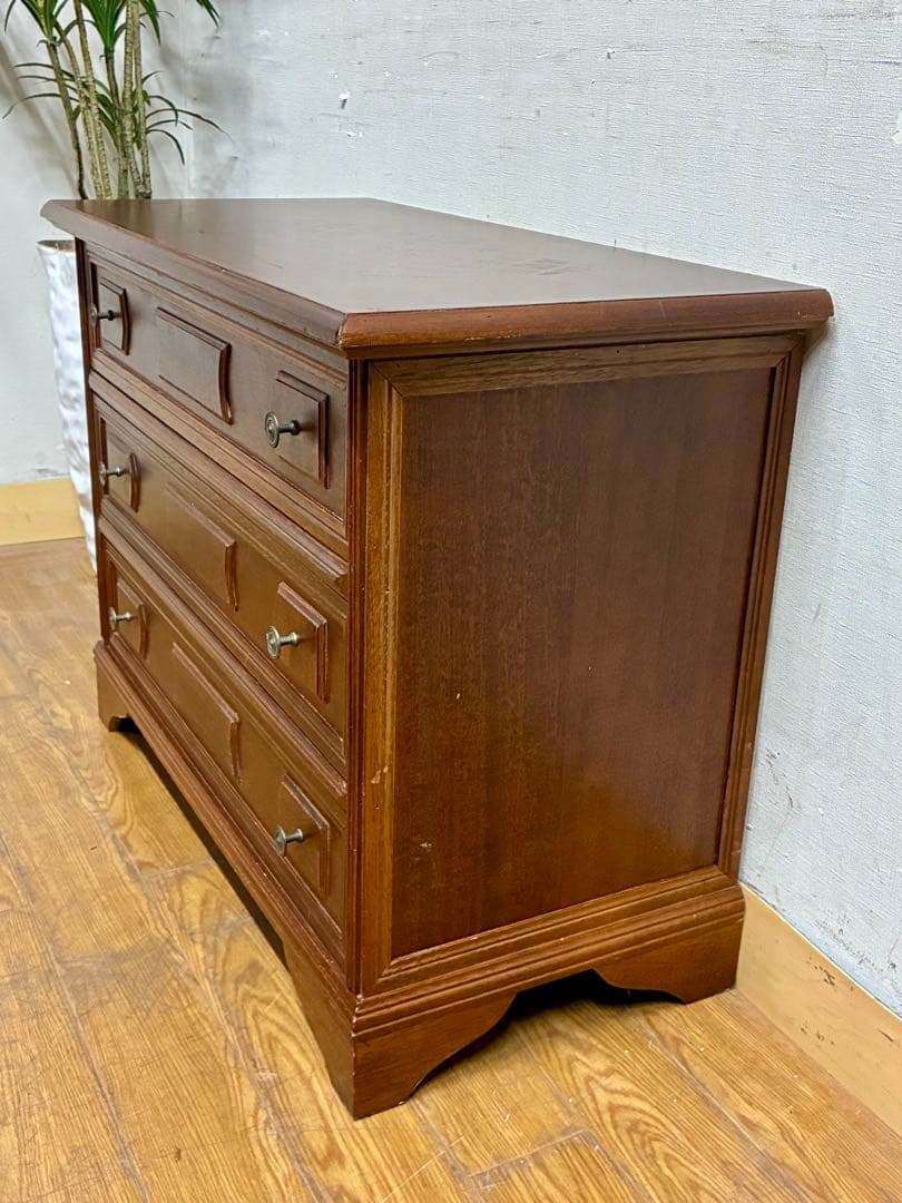 管401☆英国製☆アンティーク☆3段チェスト