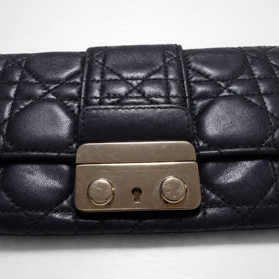 Christian Dior ディオール キルティング 長財布 ブラック