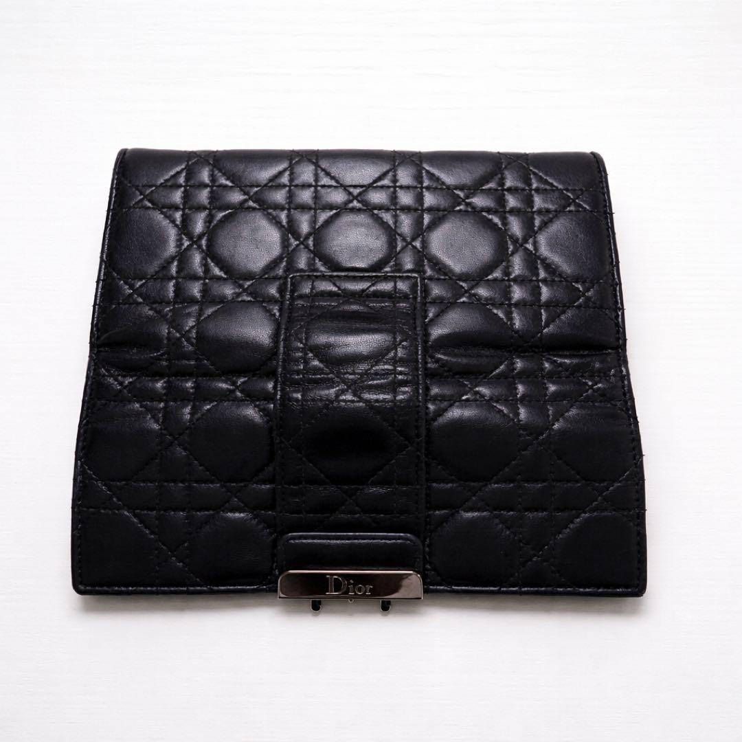 Christian Dior ディオール キルティング 長財布 ブラック
