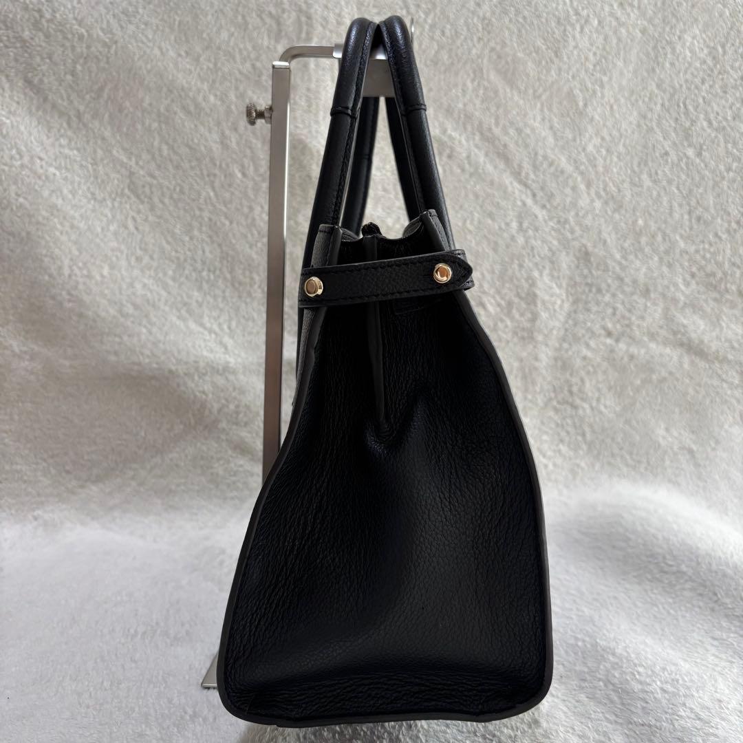 ✨️美品 FURLA フルラ PIN レザー ハンドバッグ 2WAY ブラック