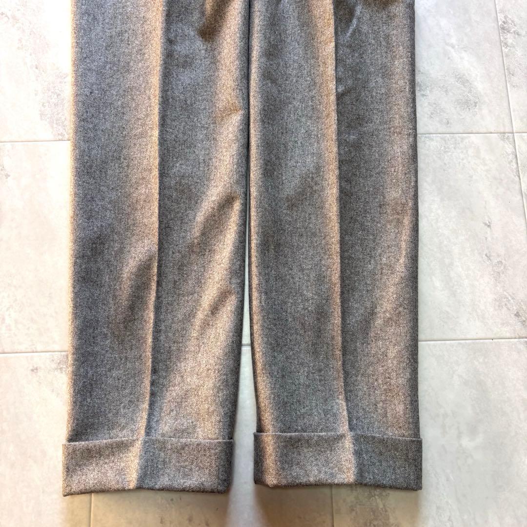 【極美品】GERMANO カノニコ ウールフラノサイドアジャスターパンツ 44