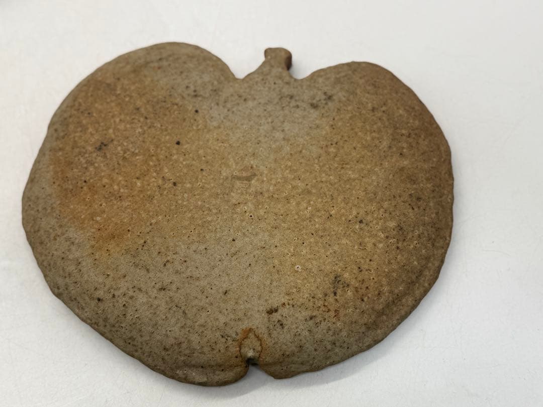 益子焼　坂田甚内作　緑釉蕗葉型皿3点　送料込み250908