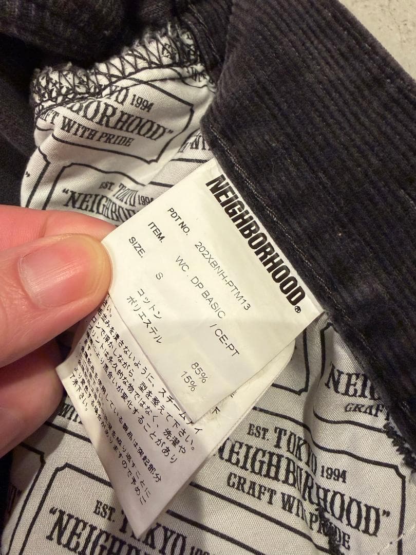 NEIGHBORHOOD WC DP BASIC C-PT コーデュロイパンツ