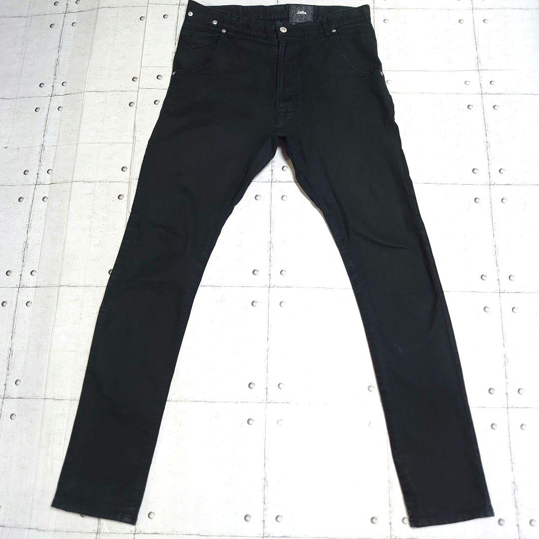 JieDa カラーデニム サルエル ジエダ ブラック×ホワイト L