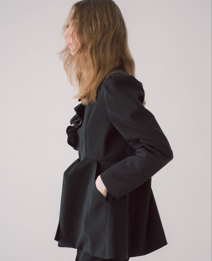 【美品】メゾンドドルチェ フルールジャケットblack Mサイズ