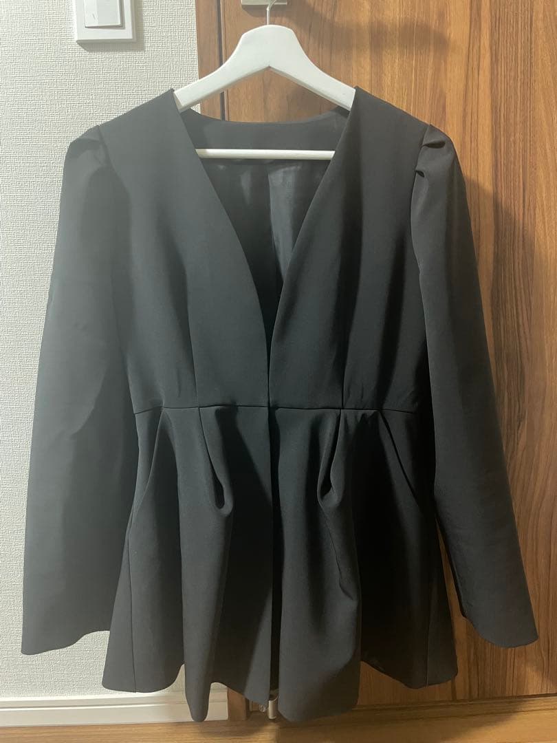 【美品】メゾンドドルチェ フルールジャケットblack Mサイズ