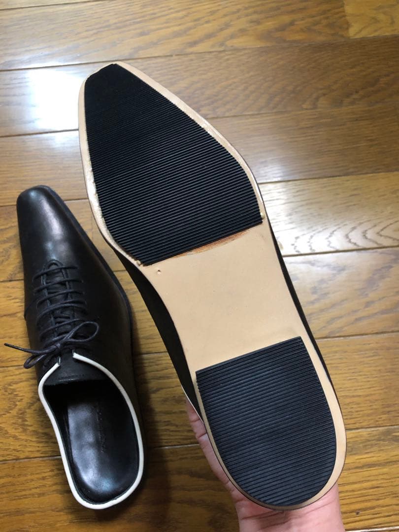 ヨウジヤマモトプリュスノワール 本革 ミュール 黒 23㎝ サイズ３