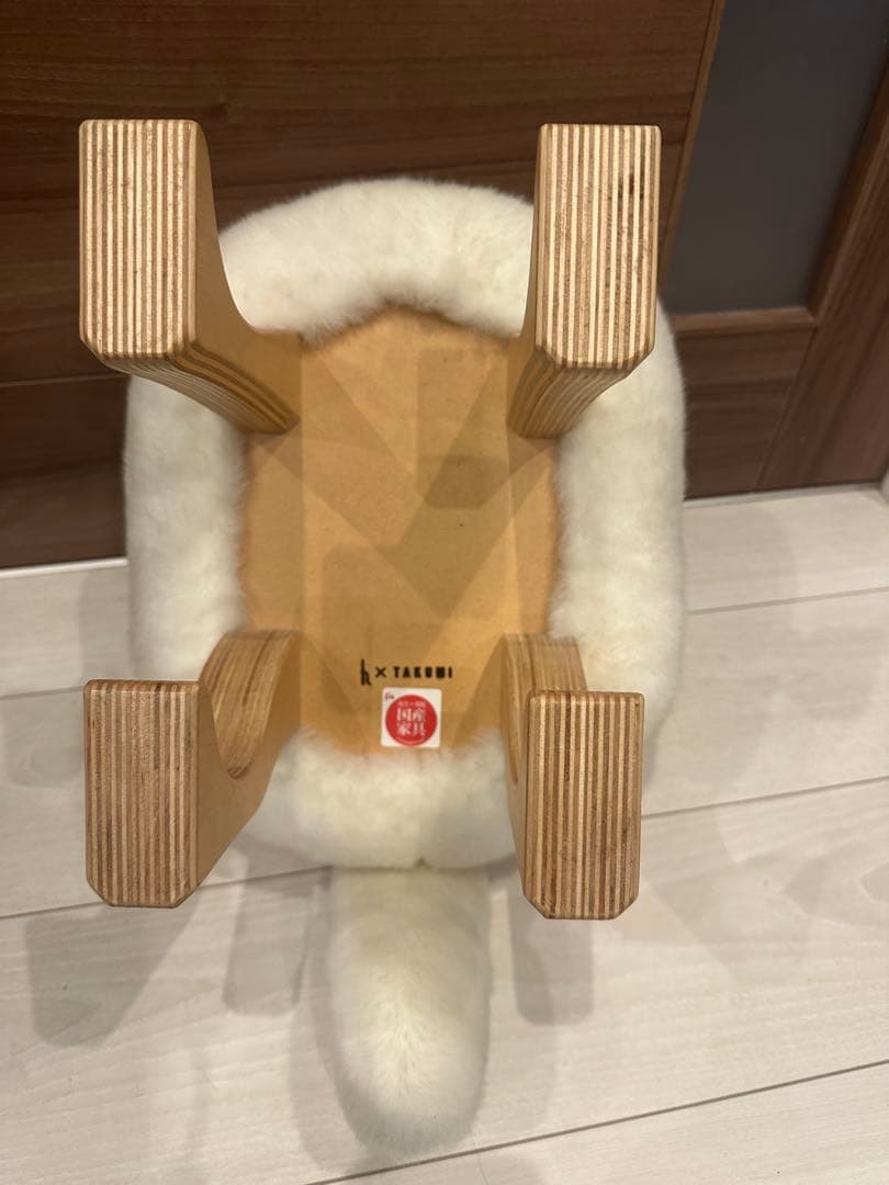 匠工芸　アニマルスツール　S フォックスホワイト