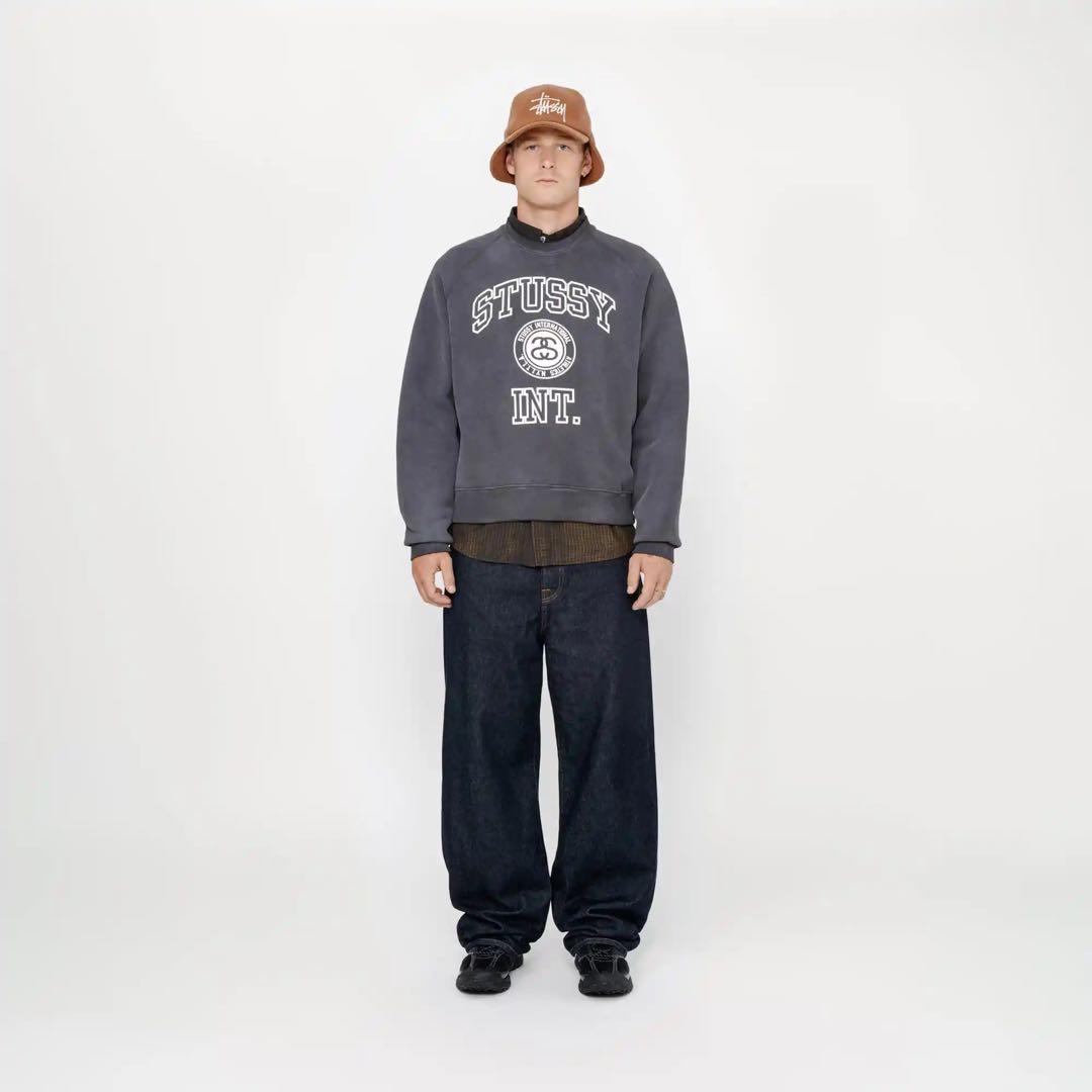 幸福Stussy Overlock Varsity Raglan Crew