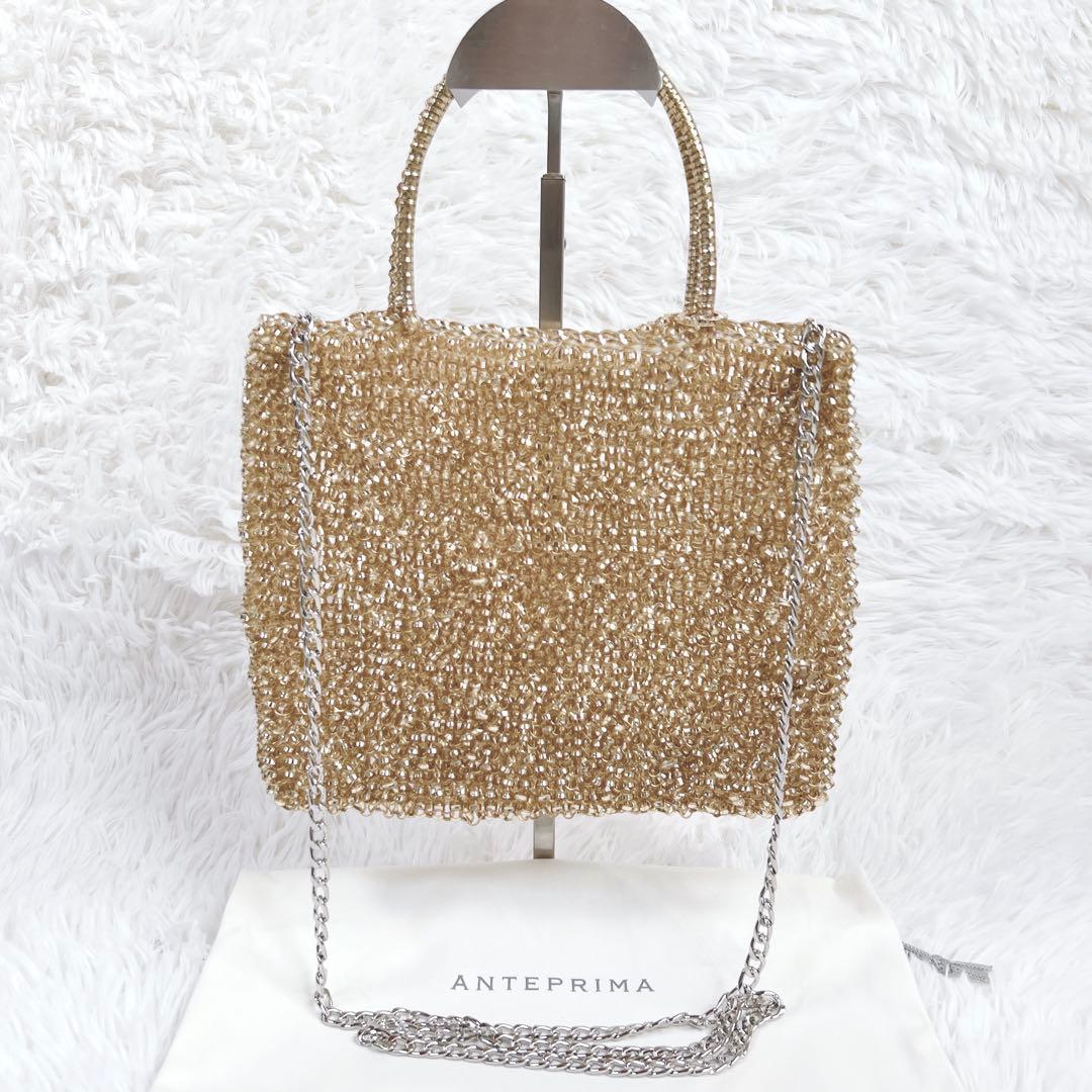 極美品✨アンテプリマ スタンダードスクエア ミディアム シャンパンゴールド