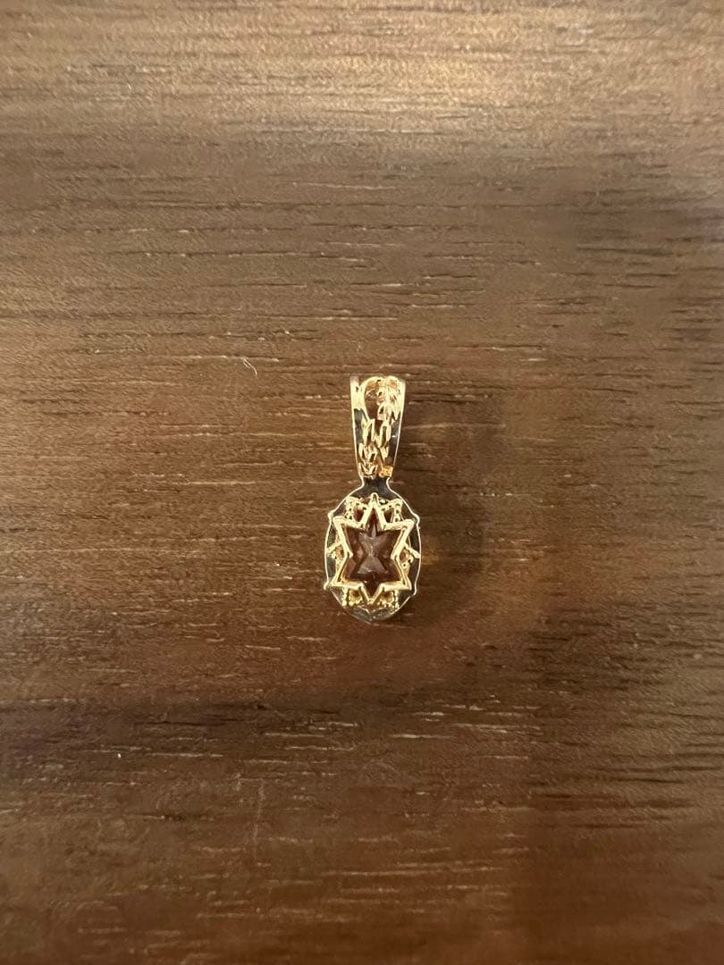 agete アガット　四季　秋　K10 トパーズ　ネックレス　チャーム