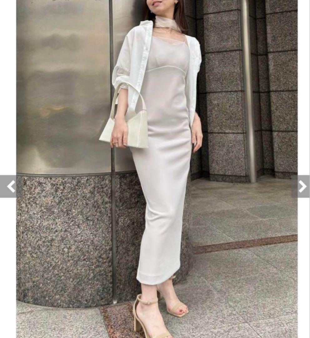 anuans シアーレイヤーキャミワンピース