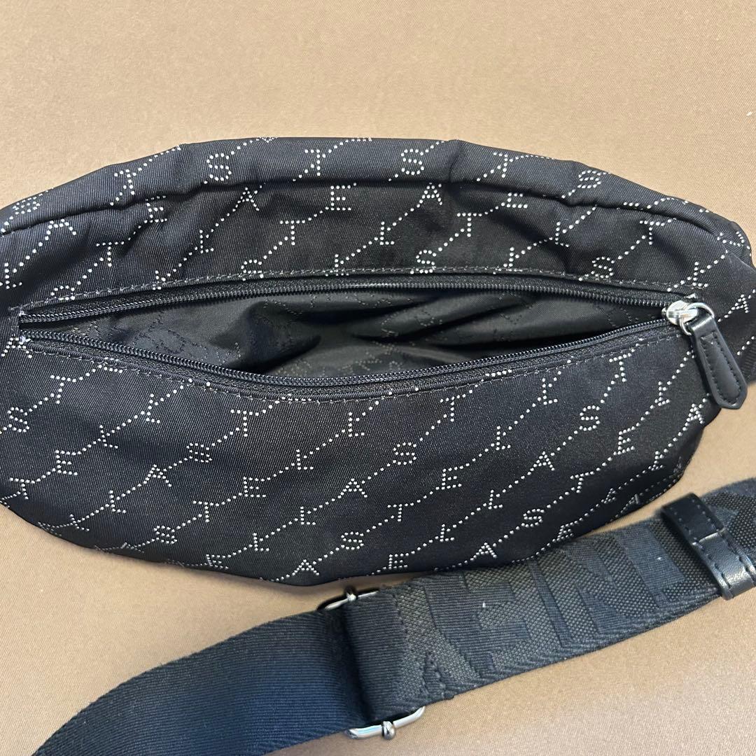 ステラマッカートニー　ボディバッグ　ナイロン　総柄　ブラック 黒