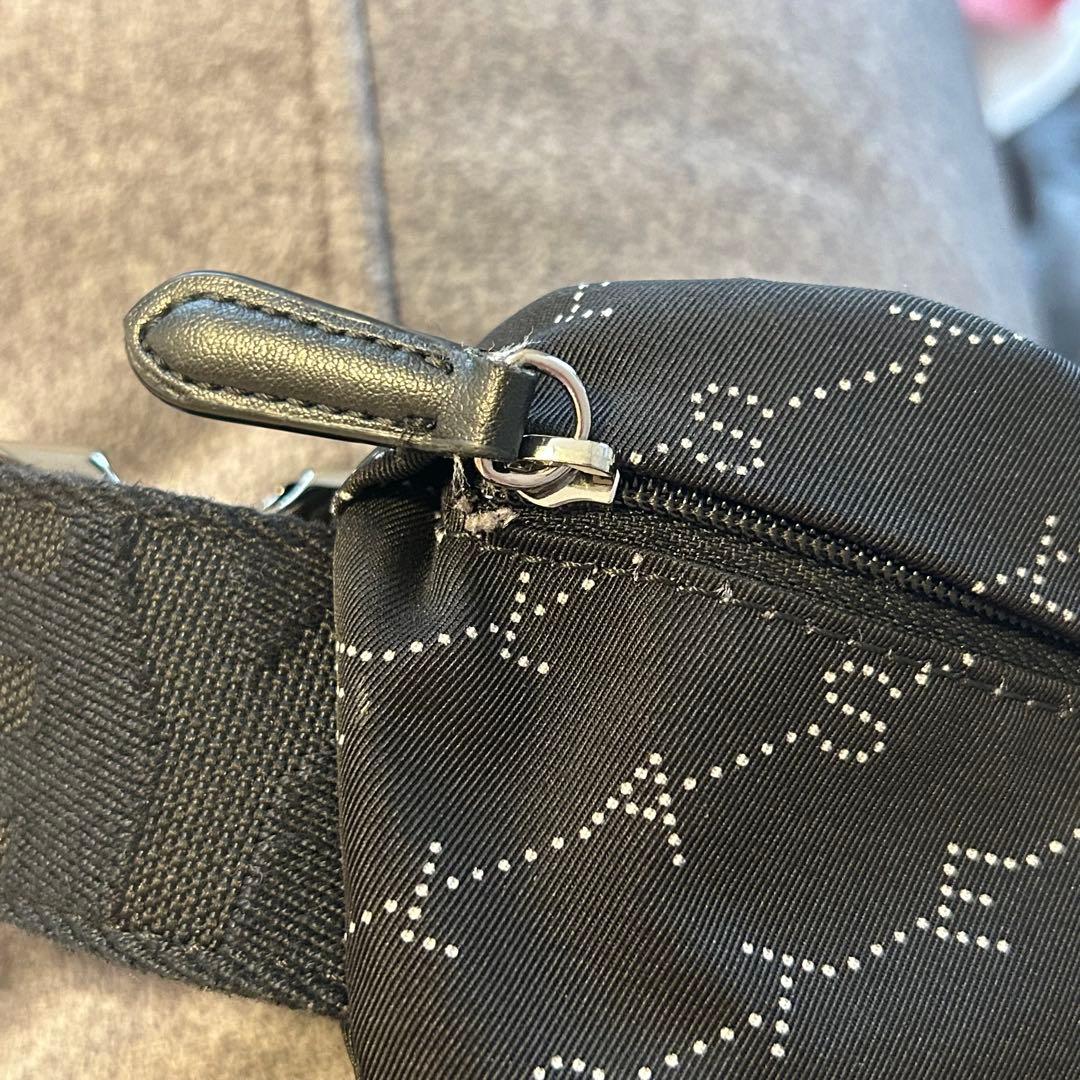 ステラマッカートニー　ボディバッグ　ナイロン　総柄　ブラック 黒