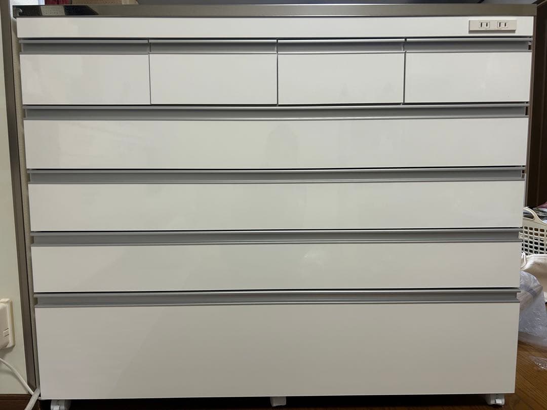 ステンレス天板のキッチンカウンター　120cm ハイタイプ