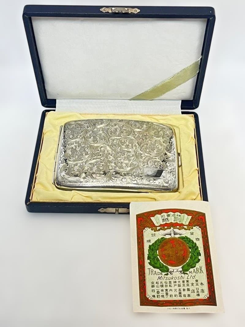 シルバー 950 純銀製 シガレットケース アンティーク　タバコケース