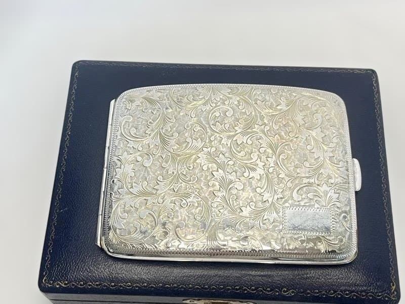 シルバー 950 純銀製 シガレットケース アンティーク　タバコケース