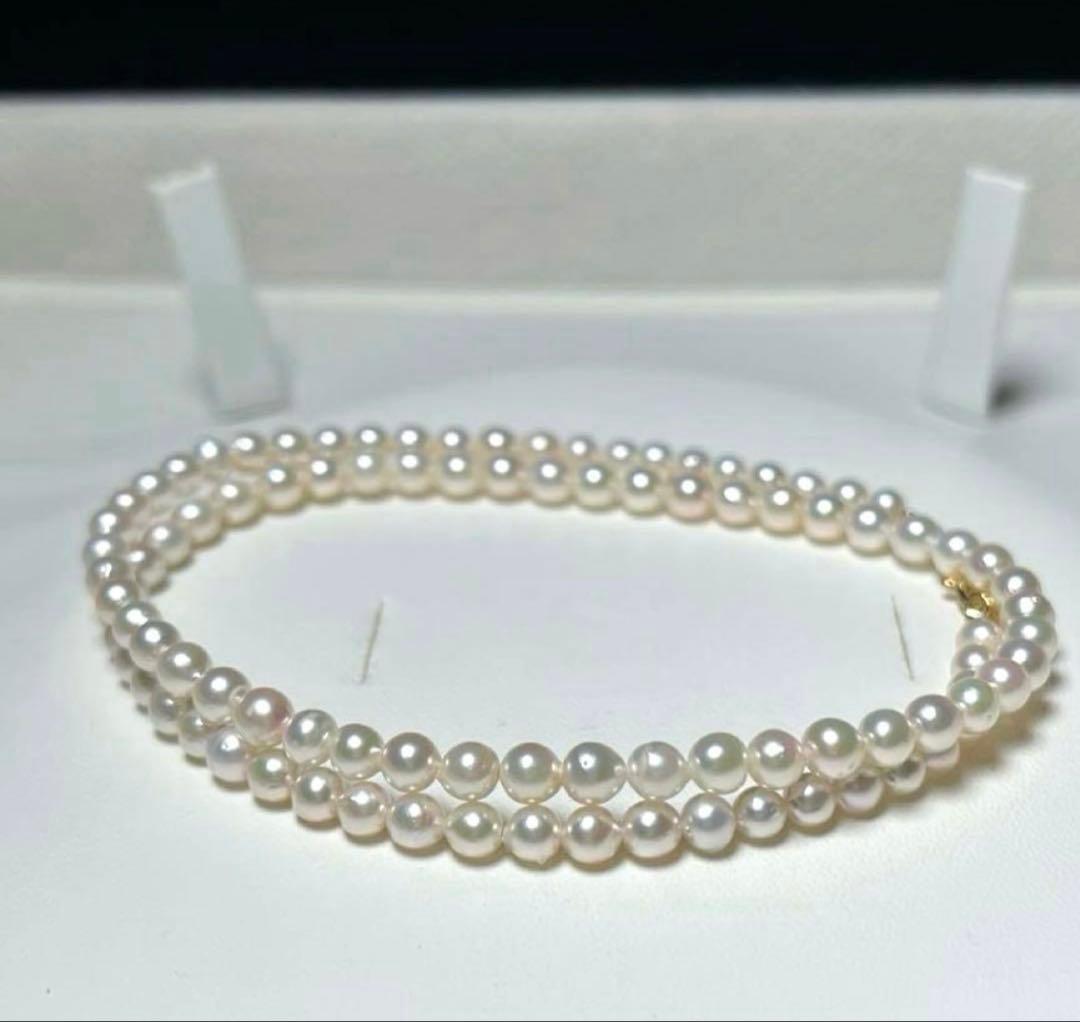 k18 アコヤベビーパール 花珠級のテリ巻き あこや 3.4〜4.0㎜ M679