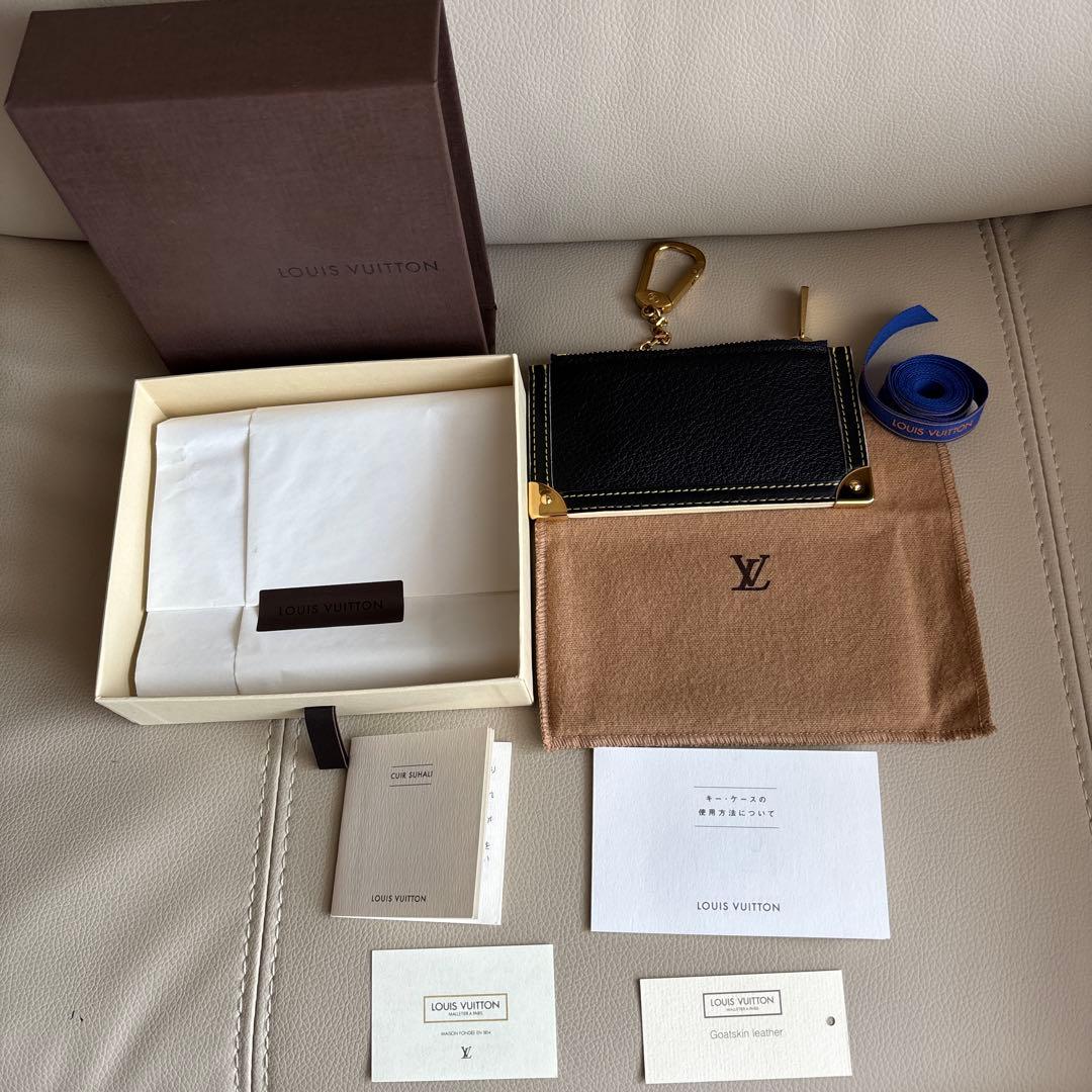 ルイビィトン　キーケース　カードケース　未使用　黒　やぎ革　付属品完備