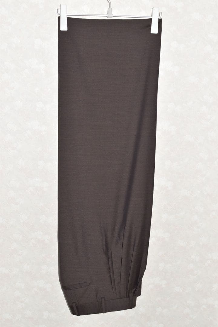 25AW COS プリーツウールワイドレッグパンツ ダークブラウン size42