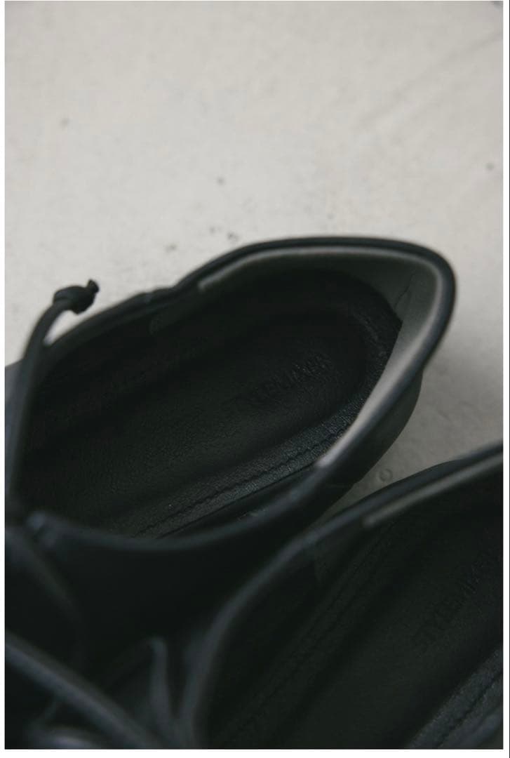 【新品】新作！！レースアップフラットシューズ　STYLEMIXER 黒　Ｍサイズ