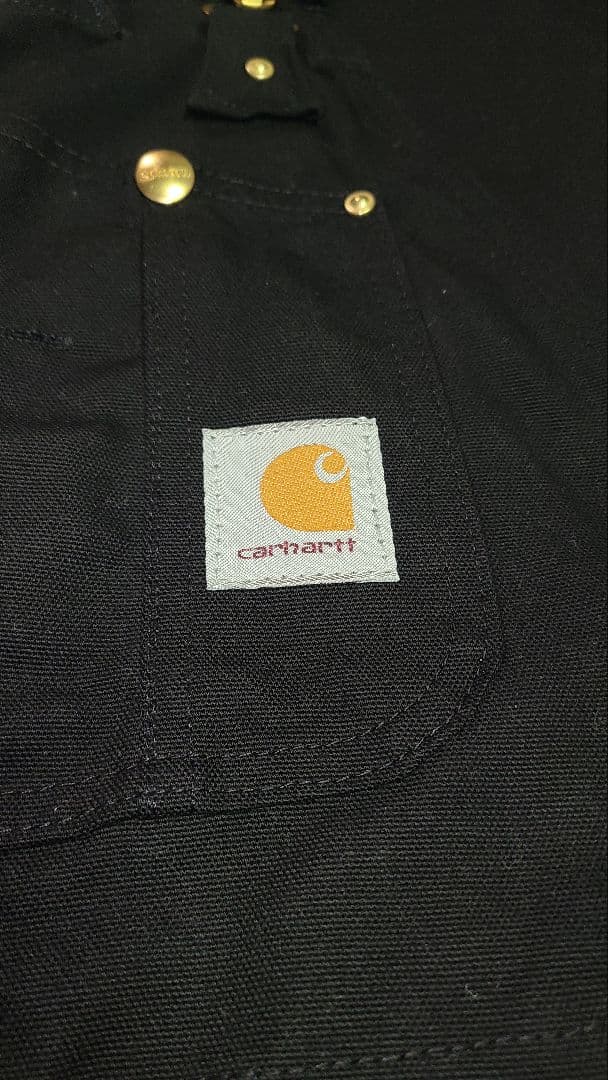 MADE IN USA製 Carhartt ダブルニー オーバーオール ブラック