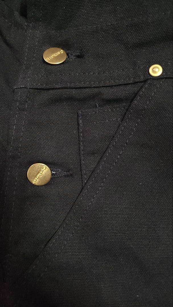 MADE IN USA製 Carhartt ダブルニー オーバーオール ブラック