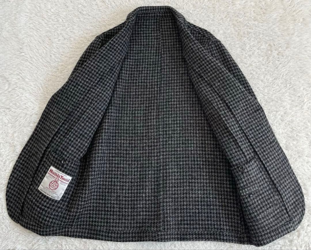 バーニーズニューヨーク ハリスツイード 千鳥格子 段返り3B ジャケット