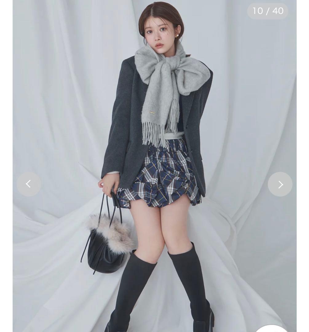 SNIDEL ペタルバルーンスカショーパン CHECK