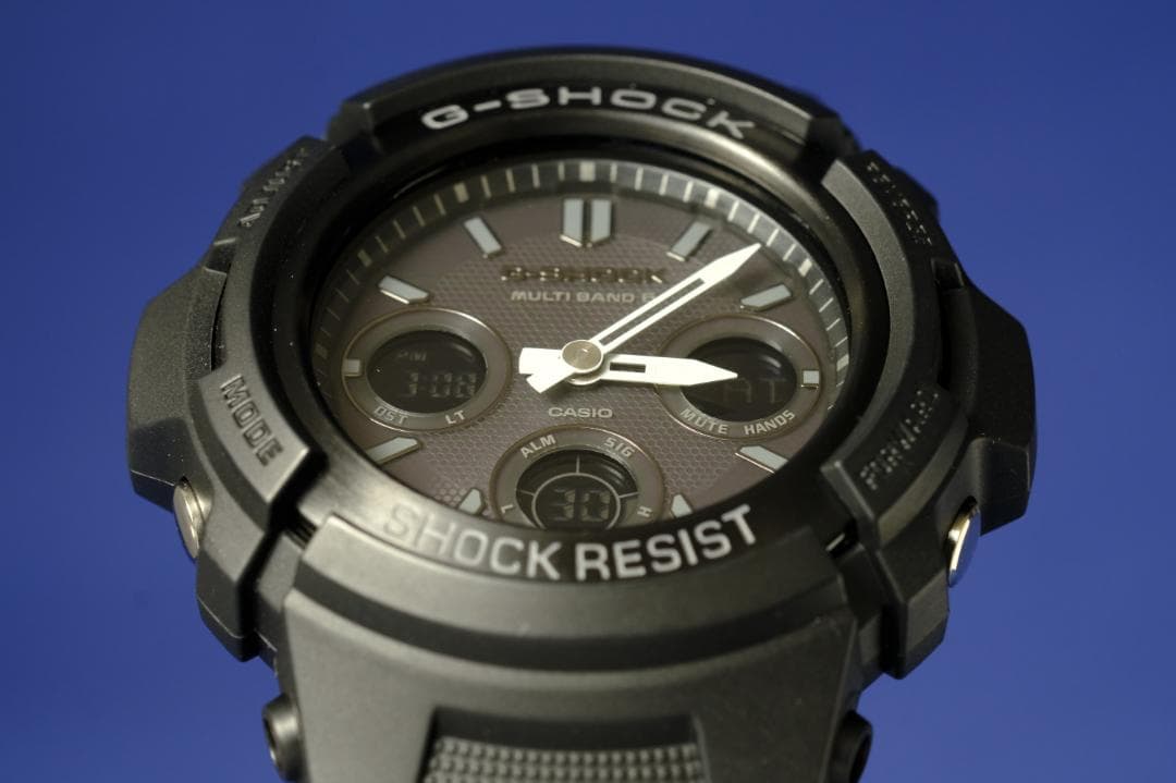 【綺麗】G-SHOCK AWG-M100B ブラック 電波ソーラー (102)