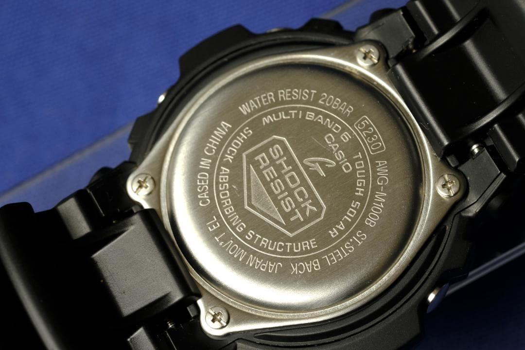 【綺麗】G-SHOCK AWG-M100B ブラック 電波ソーラー (102)