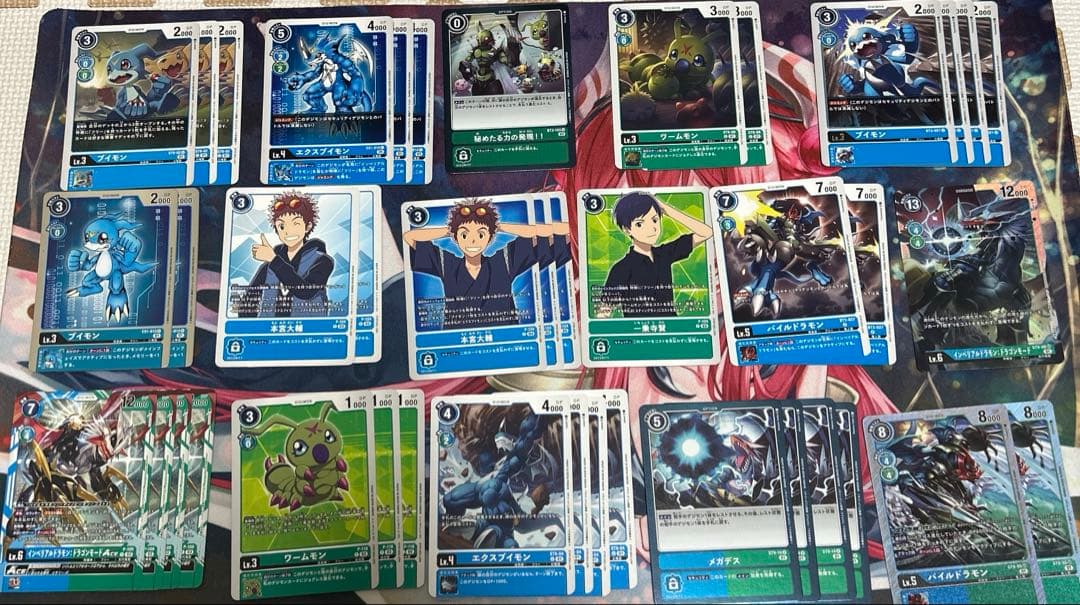 青緑インペリアルドラモンデッキ+デッキパーツ　デジモンカード