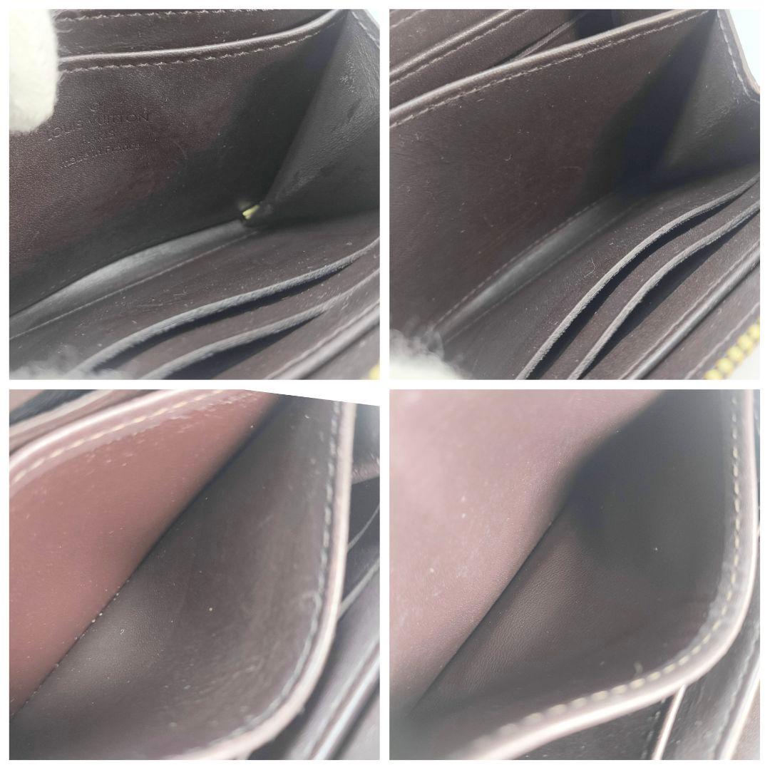 美品 ルイヴィトン ヴェルニ ジッピーパース ボルドー M93607